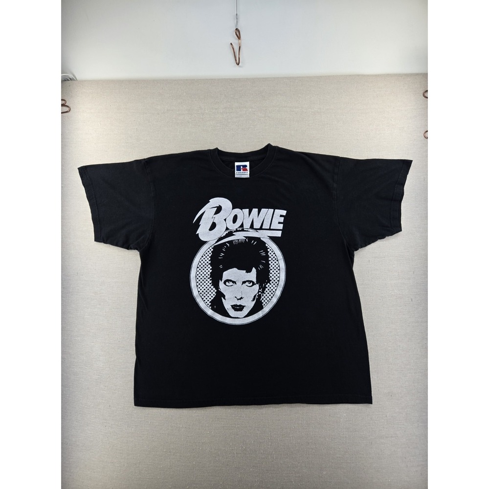 Vintage David Bowie Ziggy Stardust T-Shirt Black Russell Tag L 21150